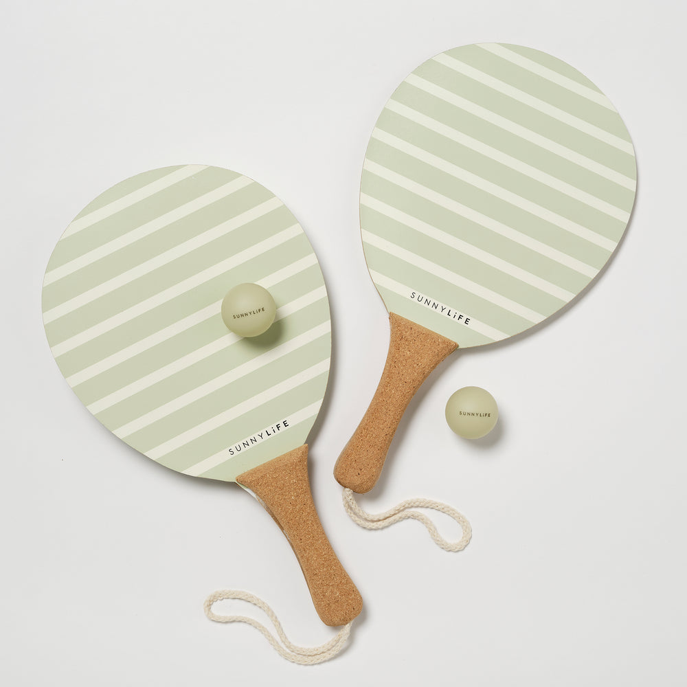 Vintage Beach Paddles | La Palma Sage Stripe