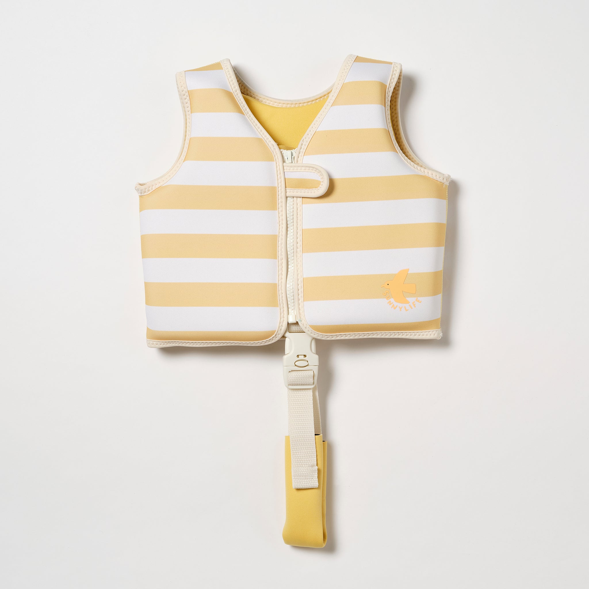 Kids Swim Vest 1-2 | Sid the Seagull Mustard Stripe