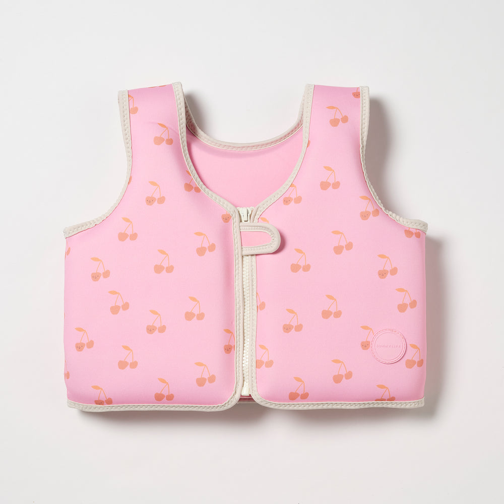 Kids Swim Vest 3-6 | Cotton Candy Cherry