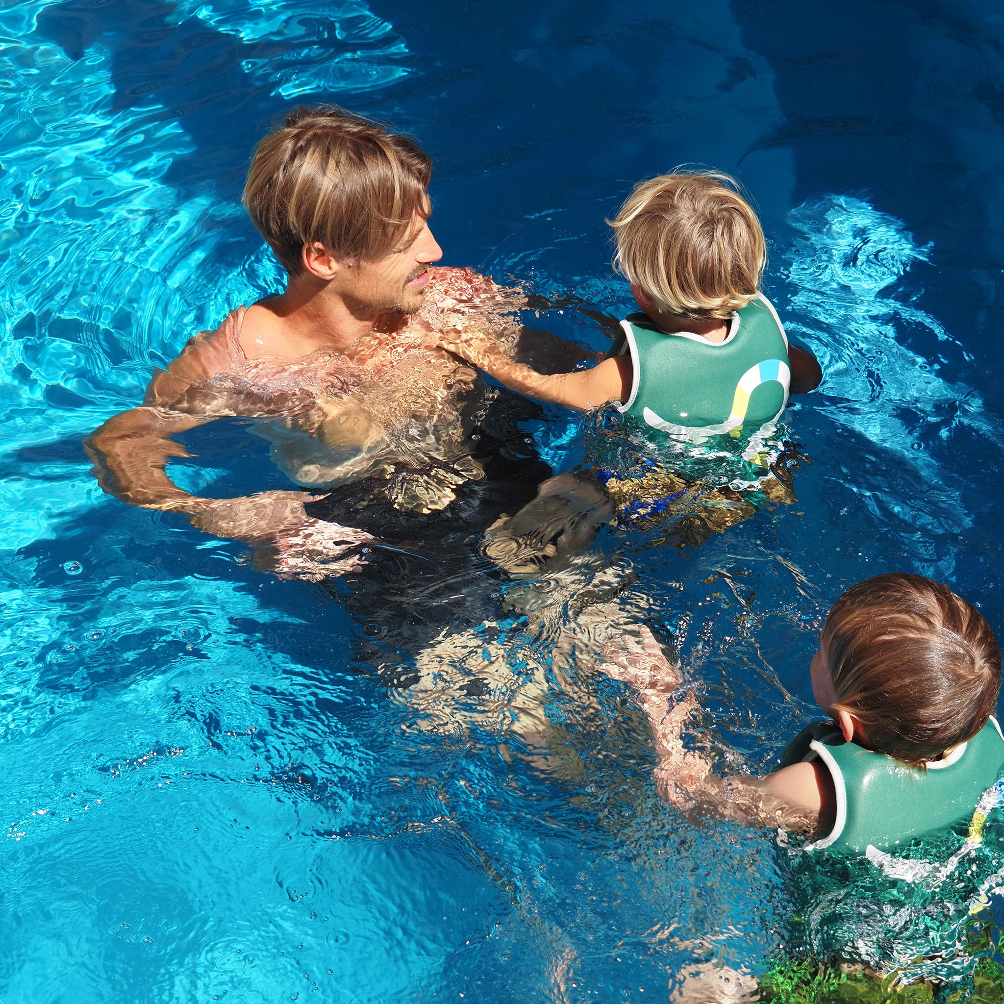 Kids Swim Vest 1-2 - Into the Jungle Green