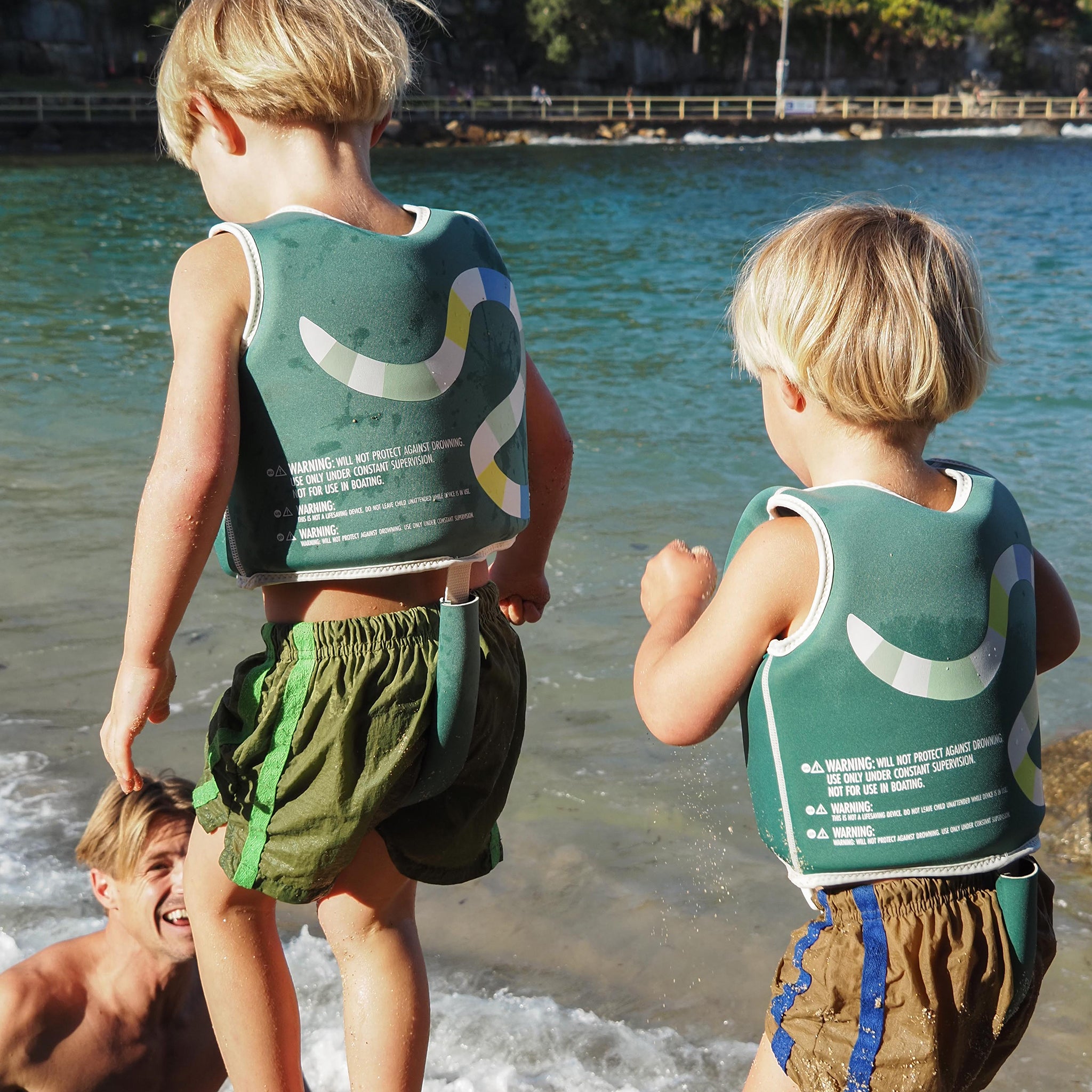 Kids Swim Vest 1-2 - Into the Jungle Green