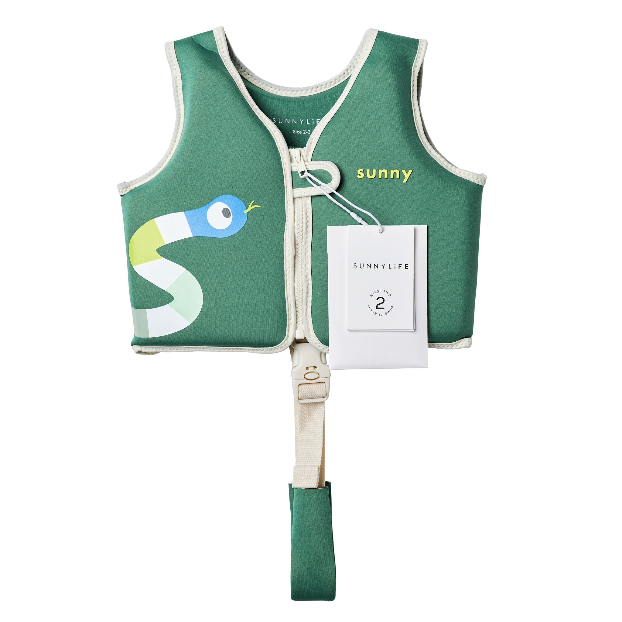 Kids Swim Vest 2-3 - Into the Jungle Green