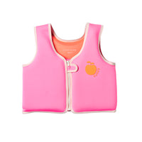 Kids Swim Vest 3-6 - Poppy the Peach Neon Pink