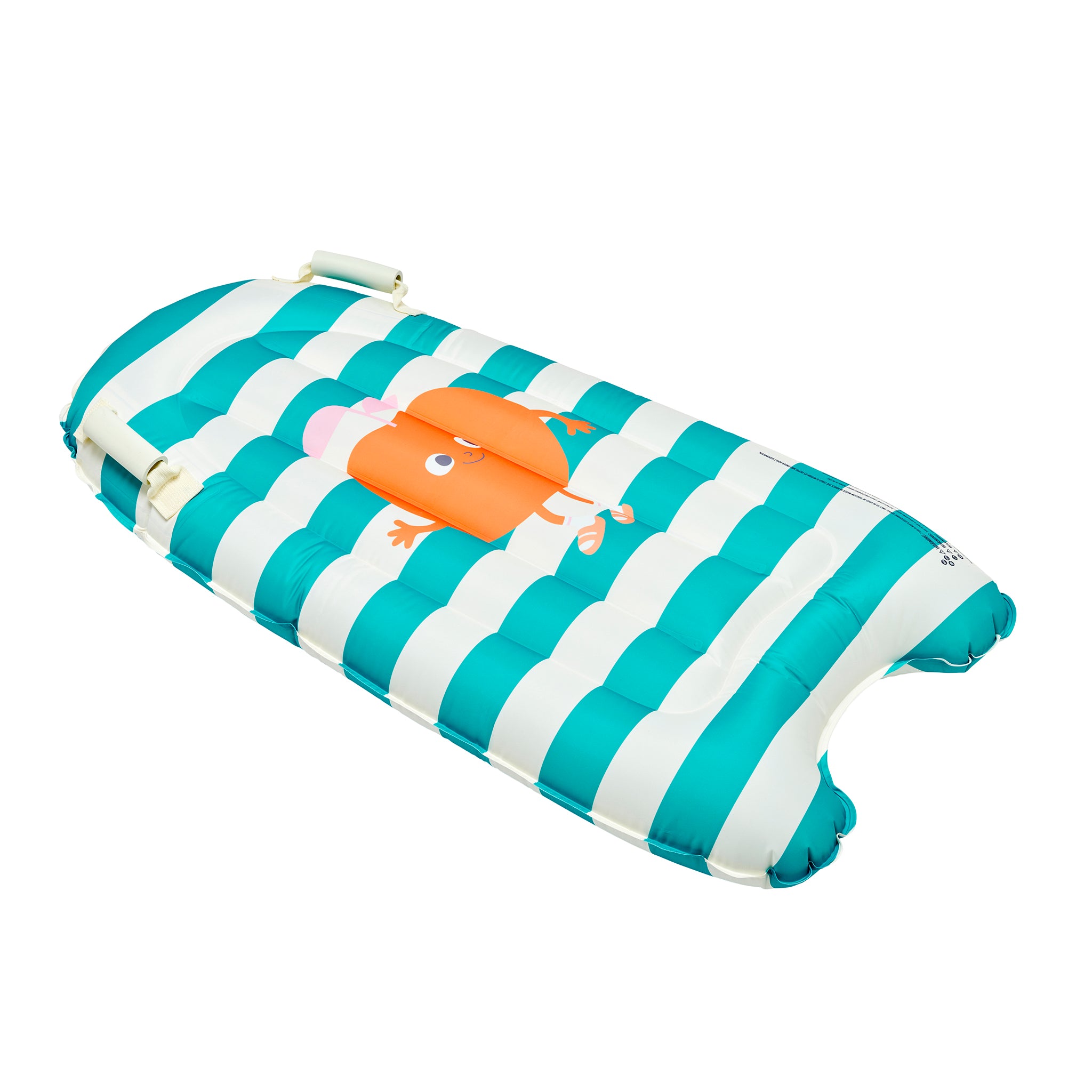 Kids Surf Mat - Poppy the Peach Green Stripe
