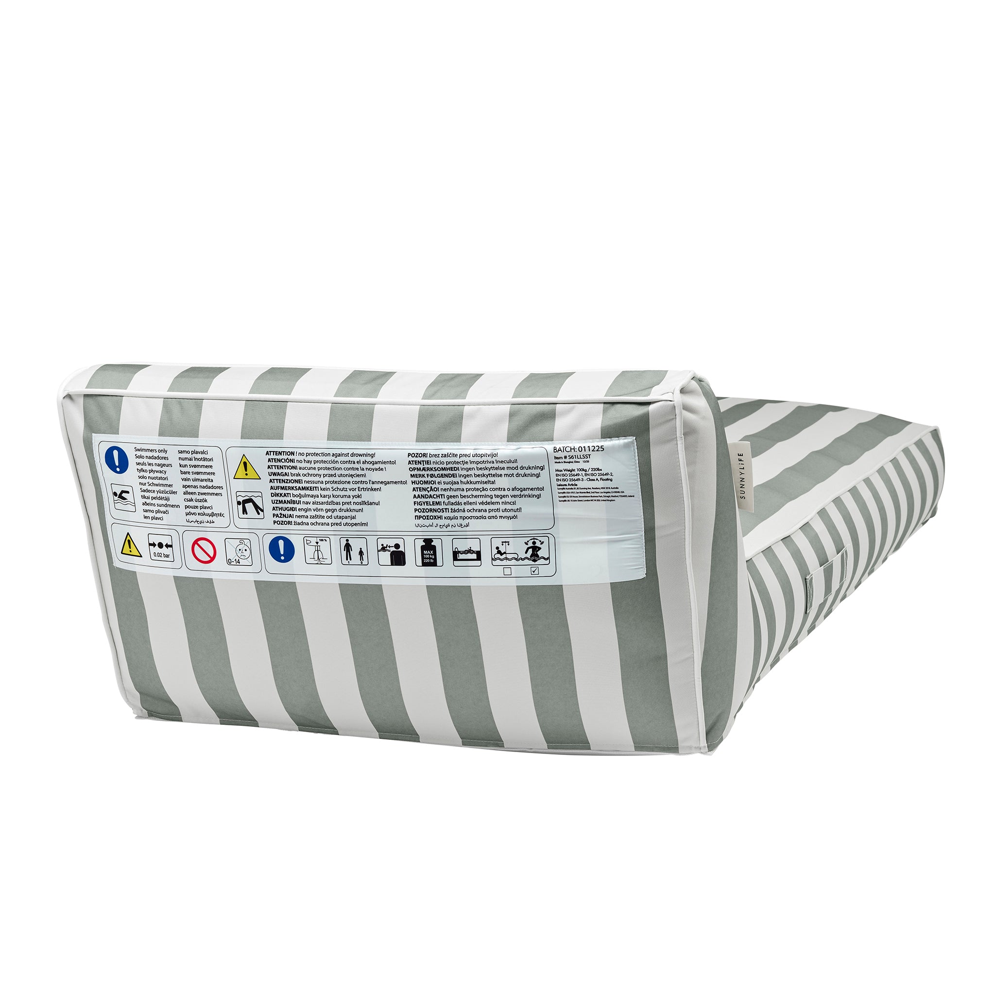 Luxe Lie-On Lounger - Seagrass Stripe