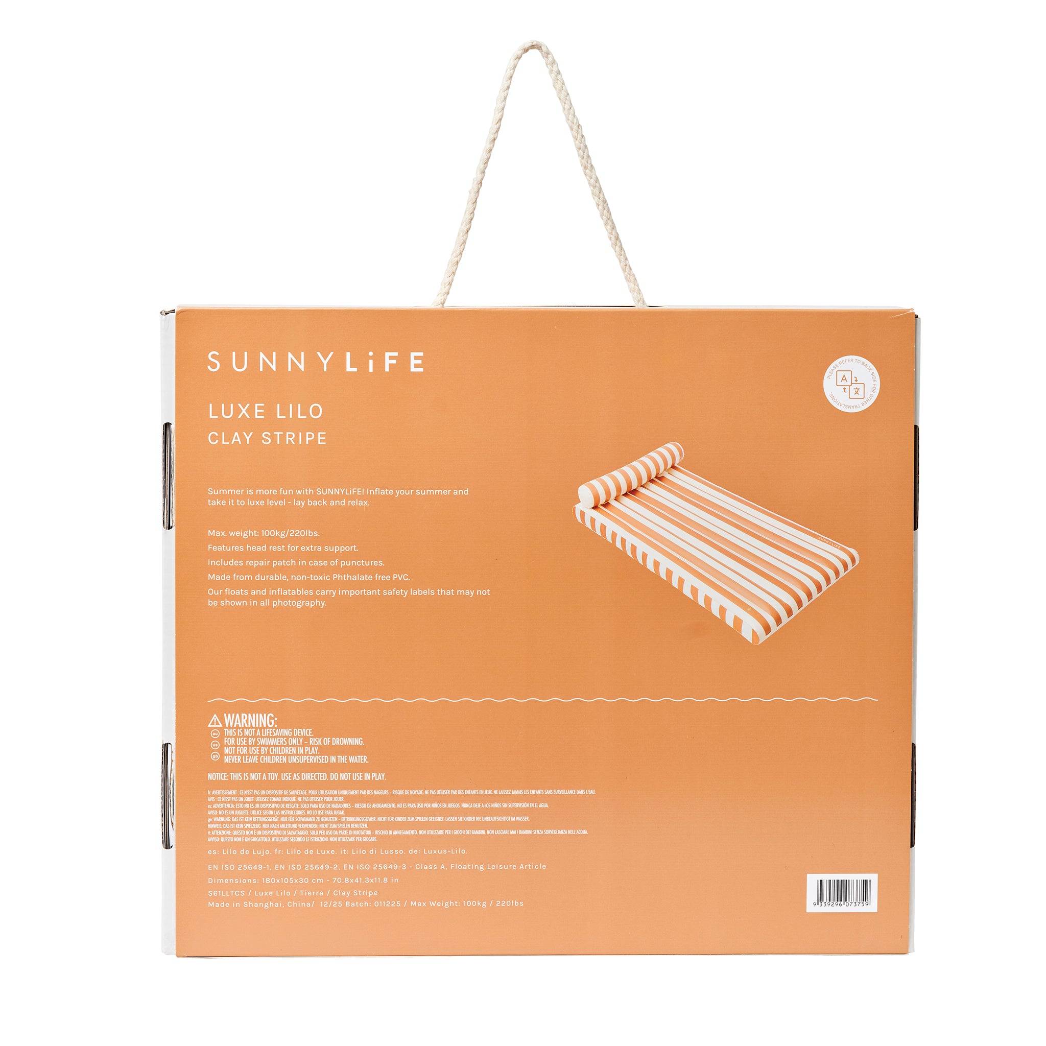 Luxe Lilo - Tierra Clay Stripe