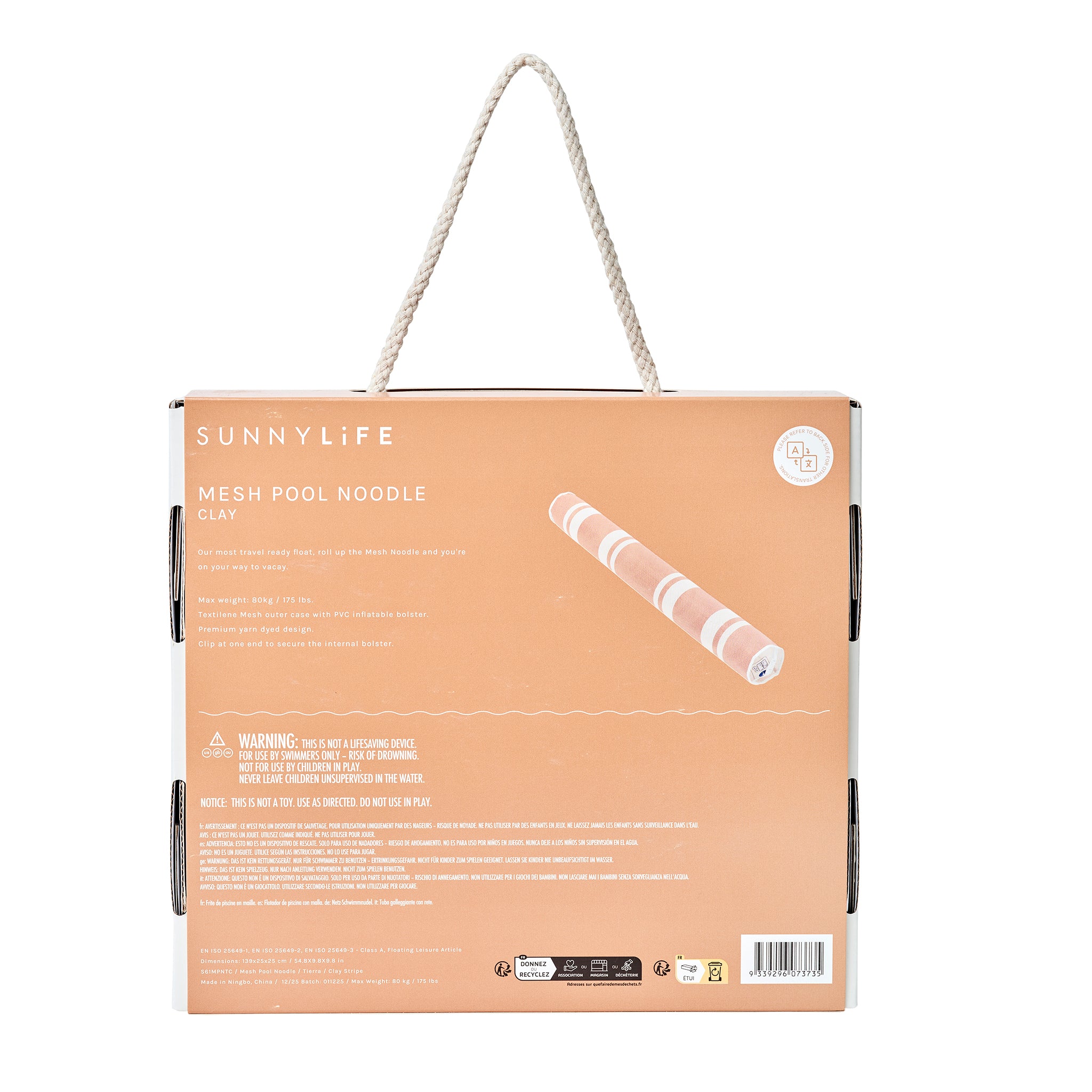 Mesh Pool Noodle - Tierra Clay