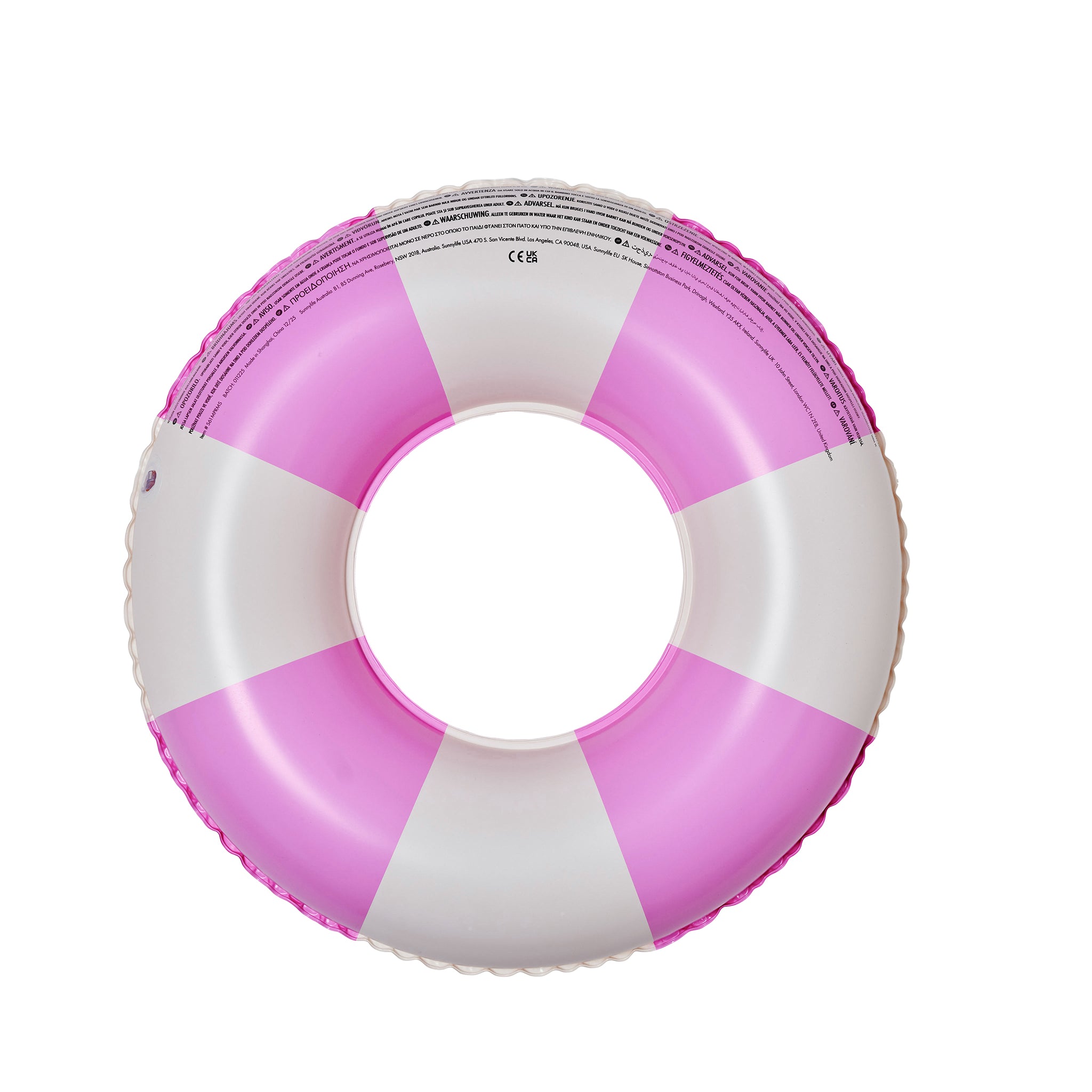 Mini Tube Pool Ring - Pool Party Magenta Stripe