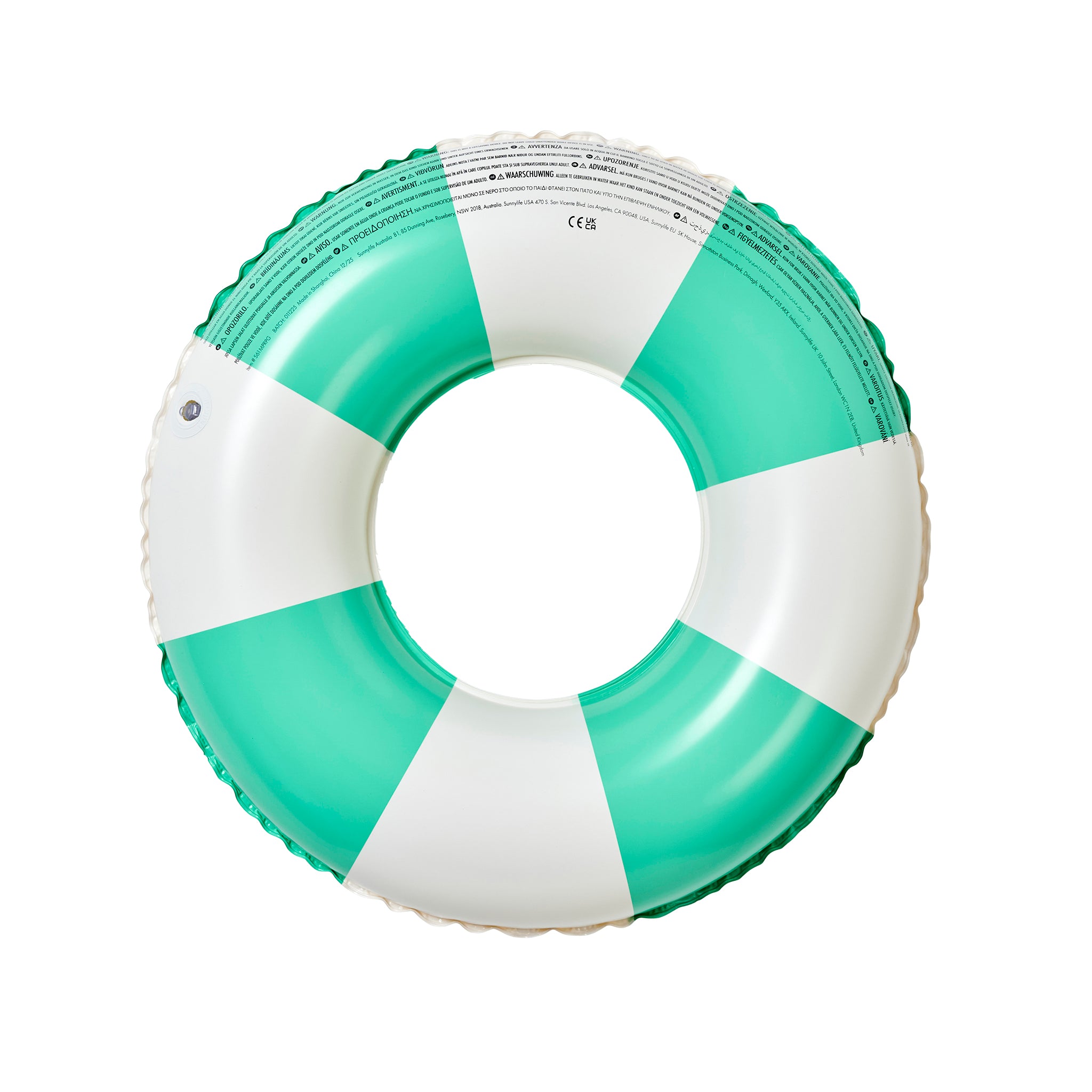 Mini Tube Pool Ring - Pool Party Green Stripe