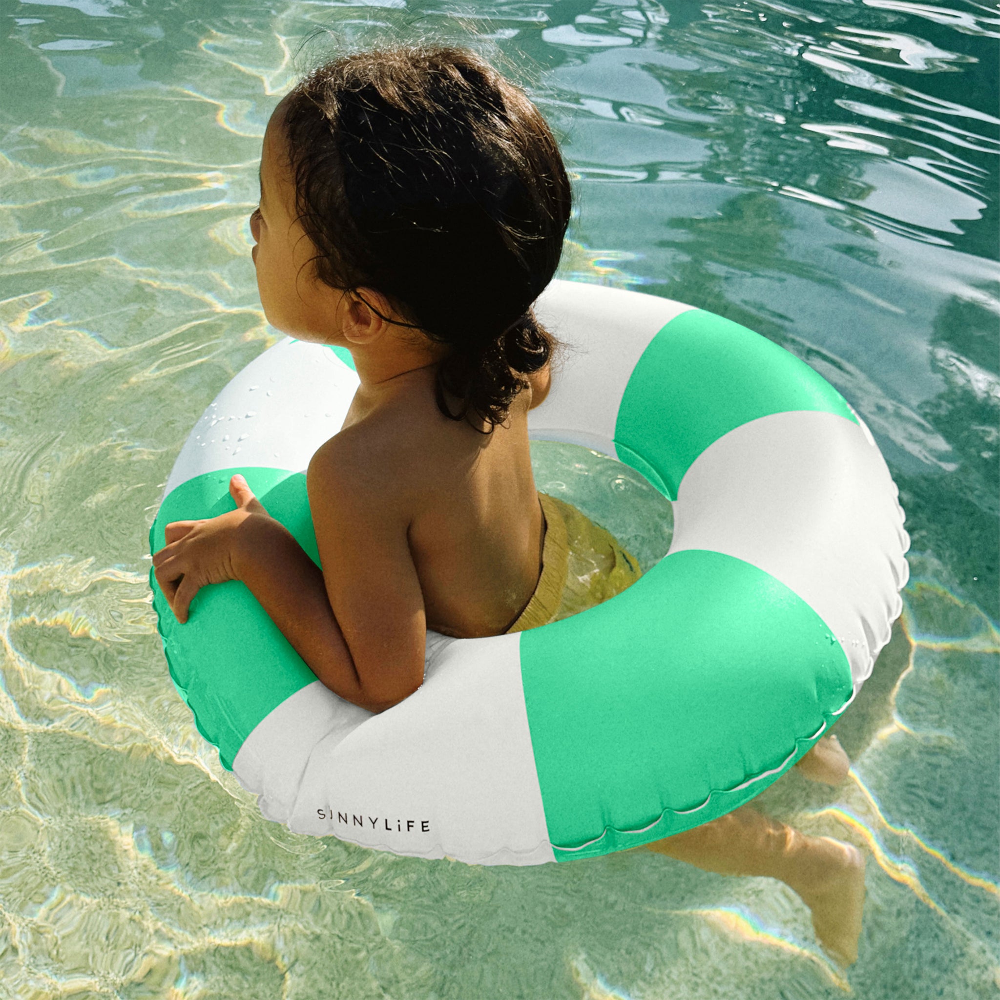 Mini Tube Pool Ring - Pool Party Green Stripe