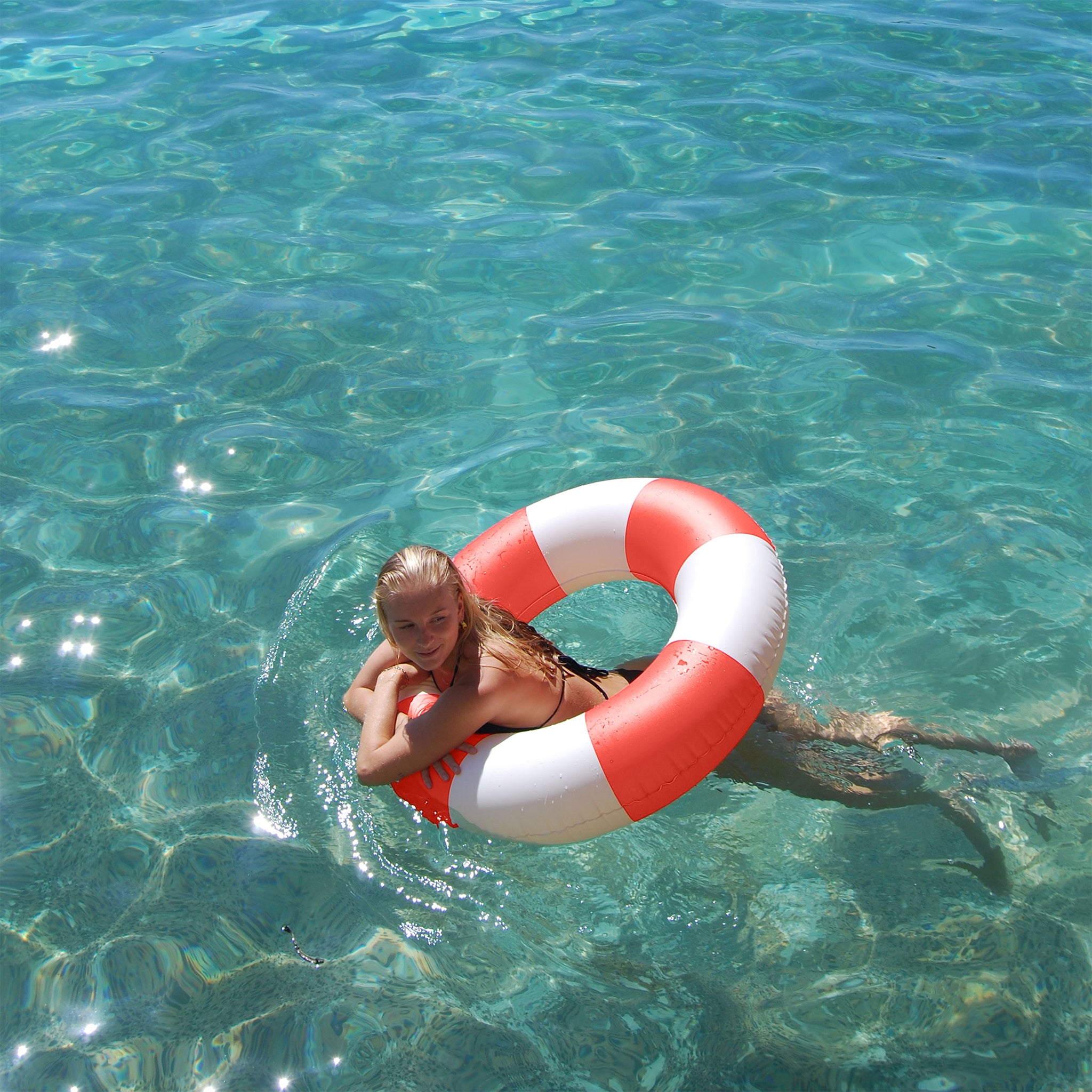 Slim Tube Pool Ring - Pool Party Tomato