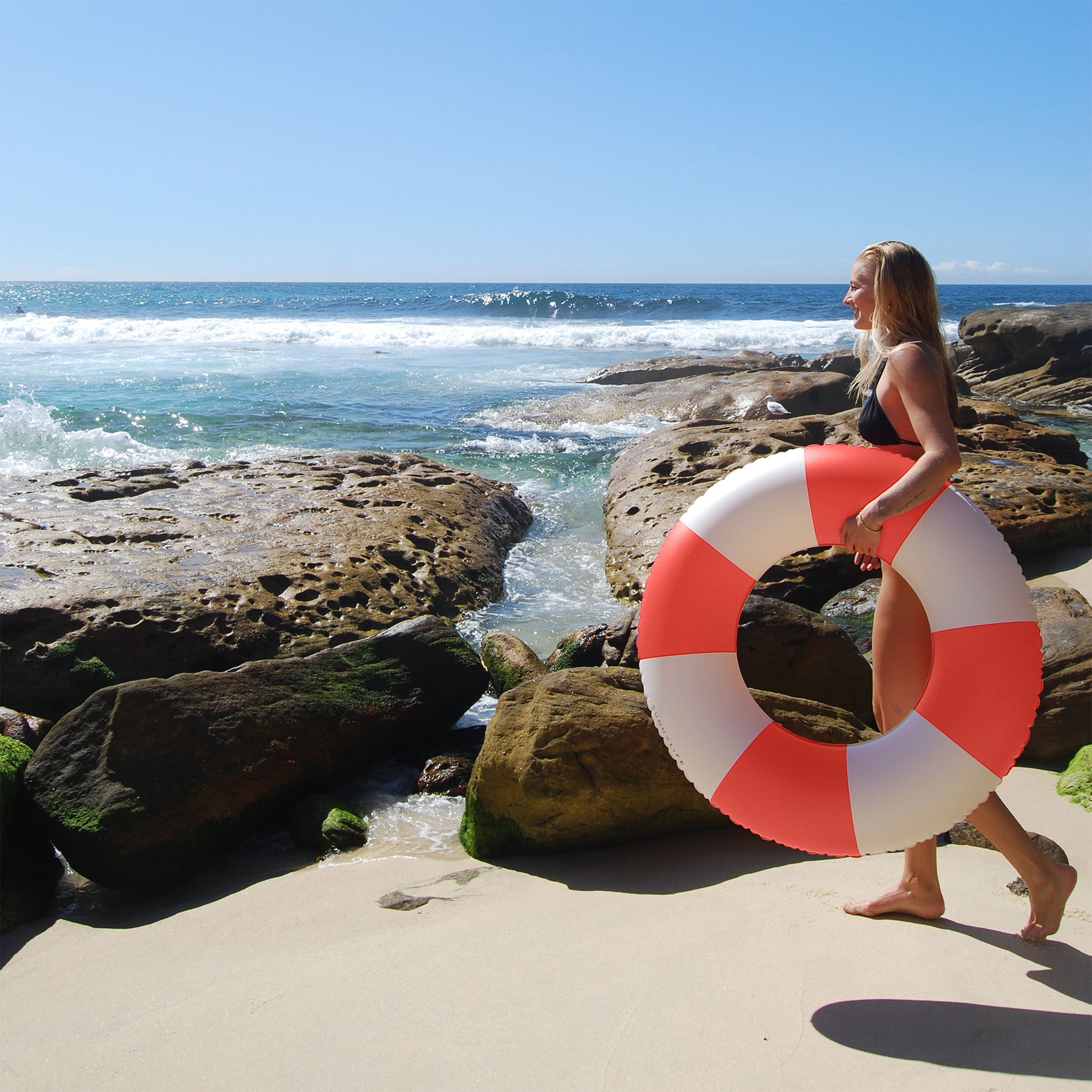 Slim Tube Pool Ring - Pool Party Tomato