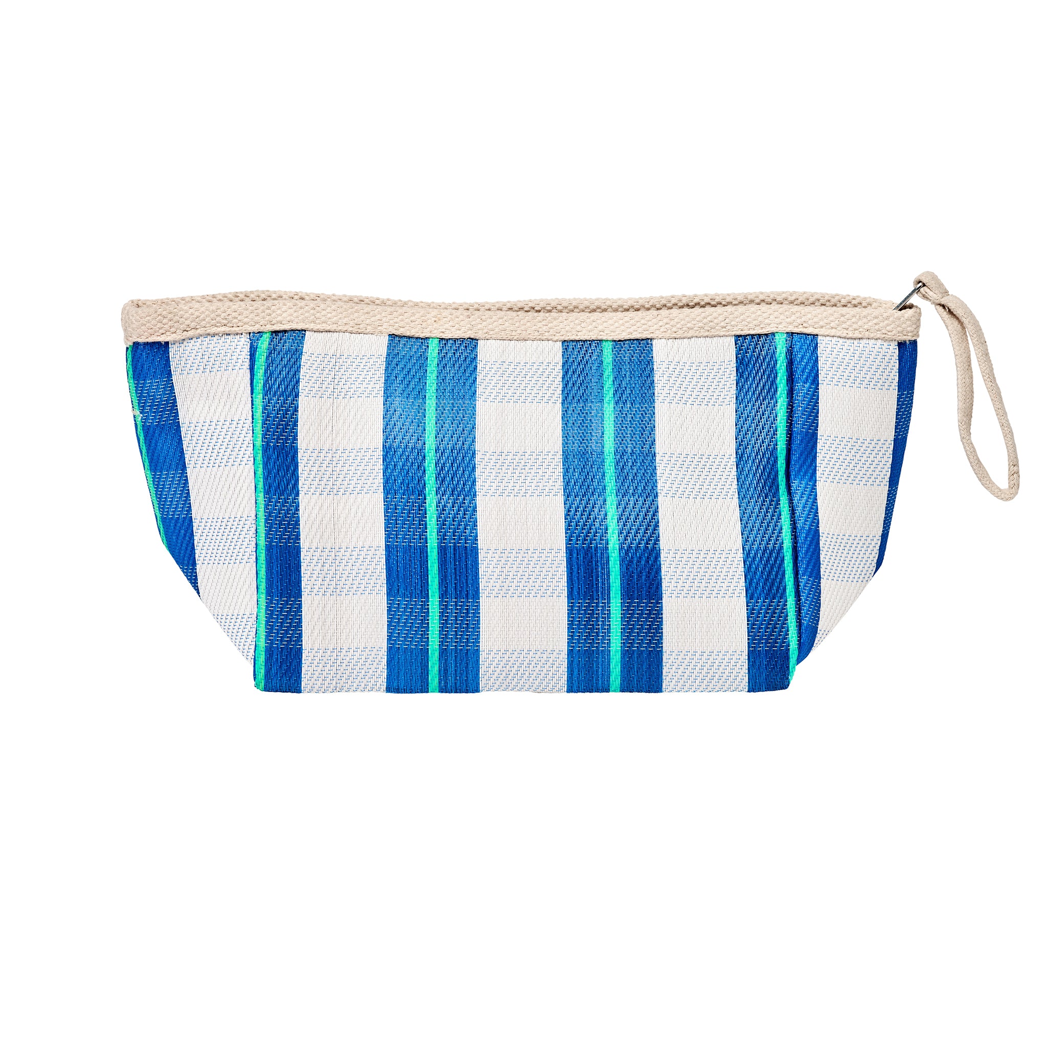Recycled Nylon Beach Pouch - La Mer Blue Neon