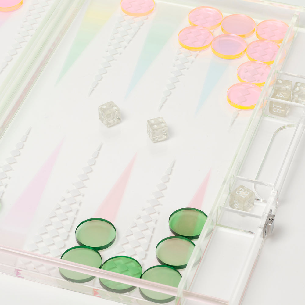 Lucite Backgammon | Ombre Sherbert