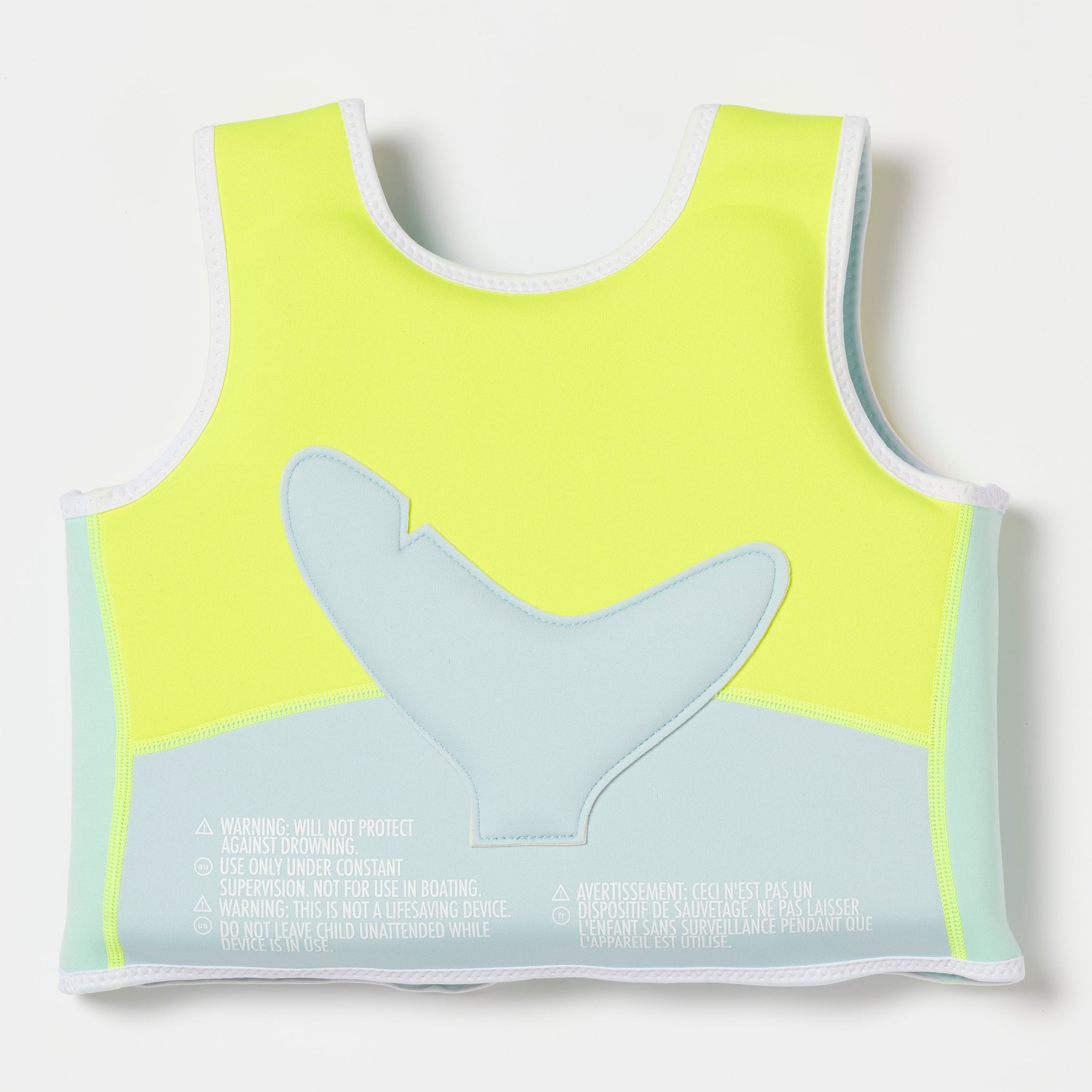 Swim Vest 3-6 | Salty the Shark Aqua Neon Yellow