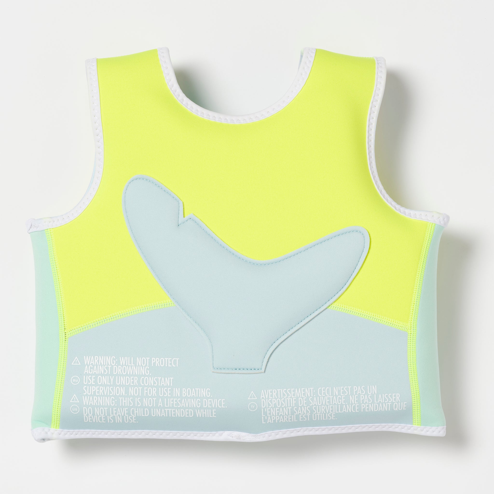 Swim Vest 2-3 | Salty the Shark Aqua Neon Yellow