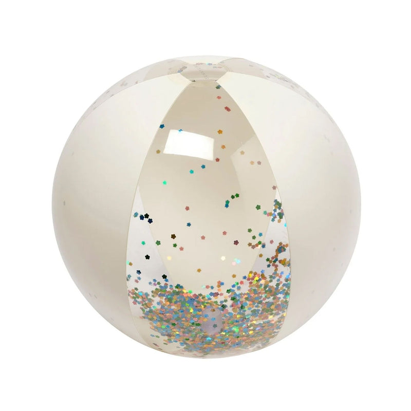 Aufblasbarer Strandball – Zuckerwatte-Glitzer