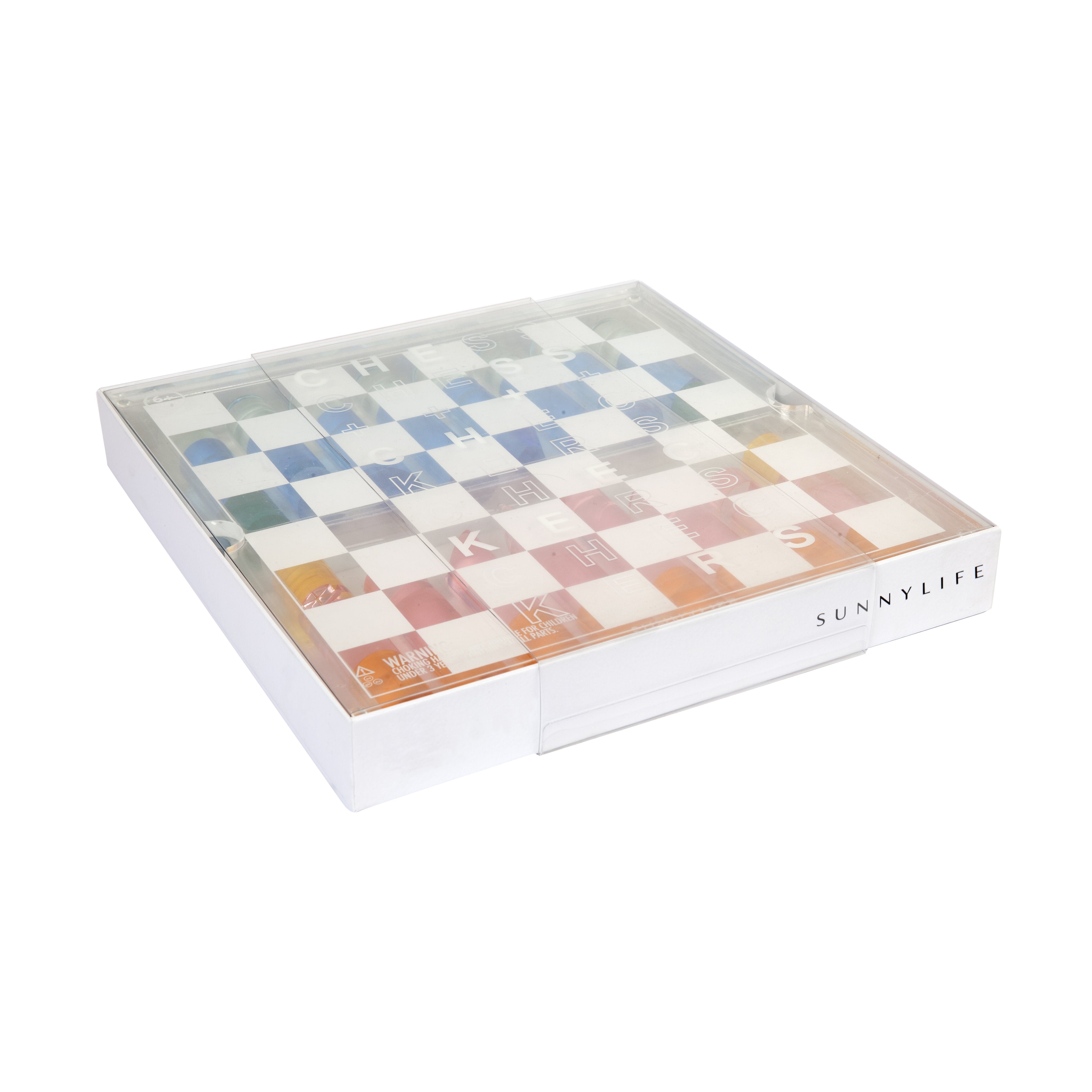 Lucite Chess & Checkers  Rainbow – SUNNYLiFE EU