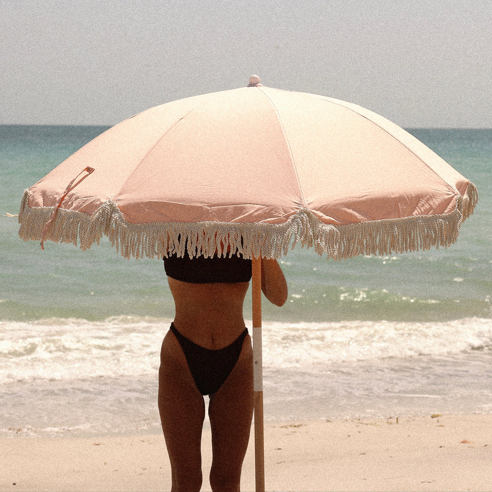 Luxe Beach Umbrella | Salmon