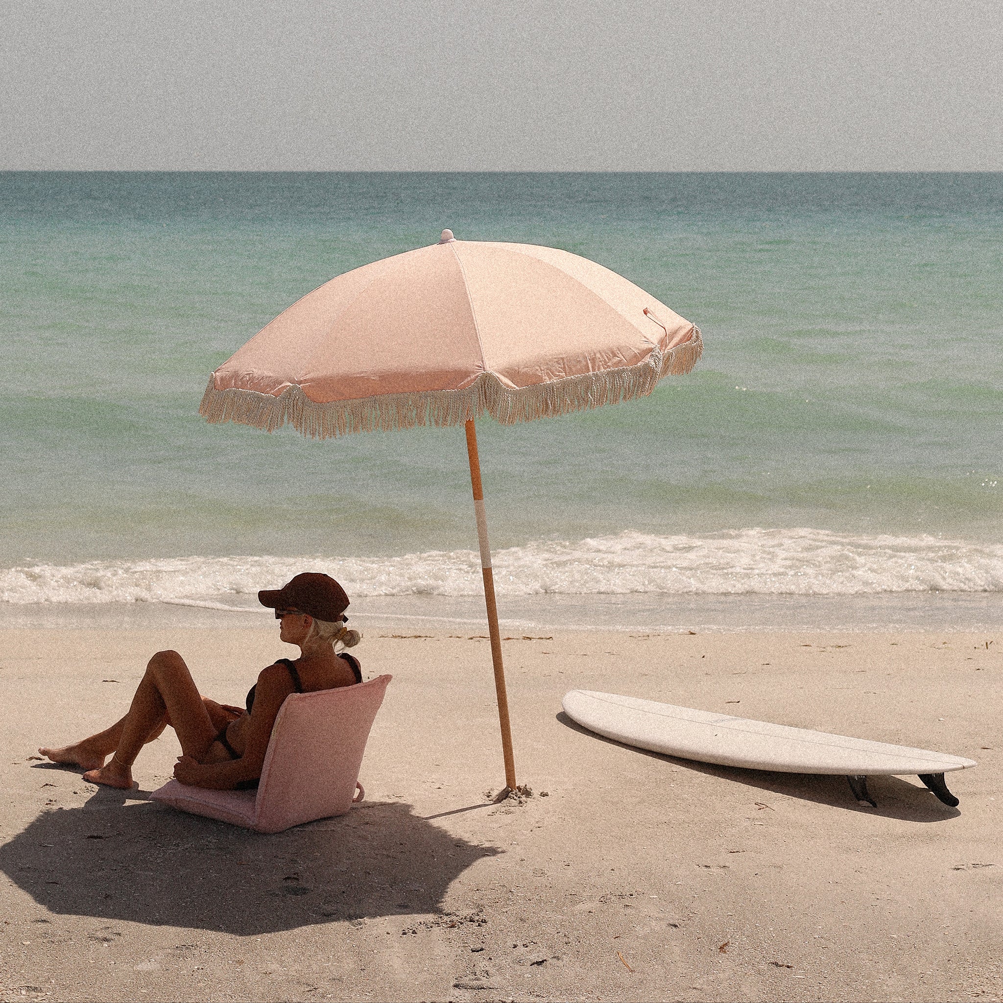Luxuriöser Strandschirm | Lachs