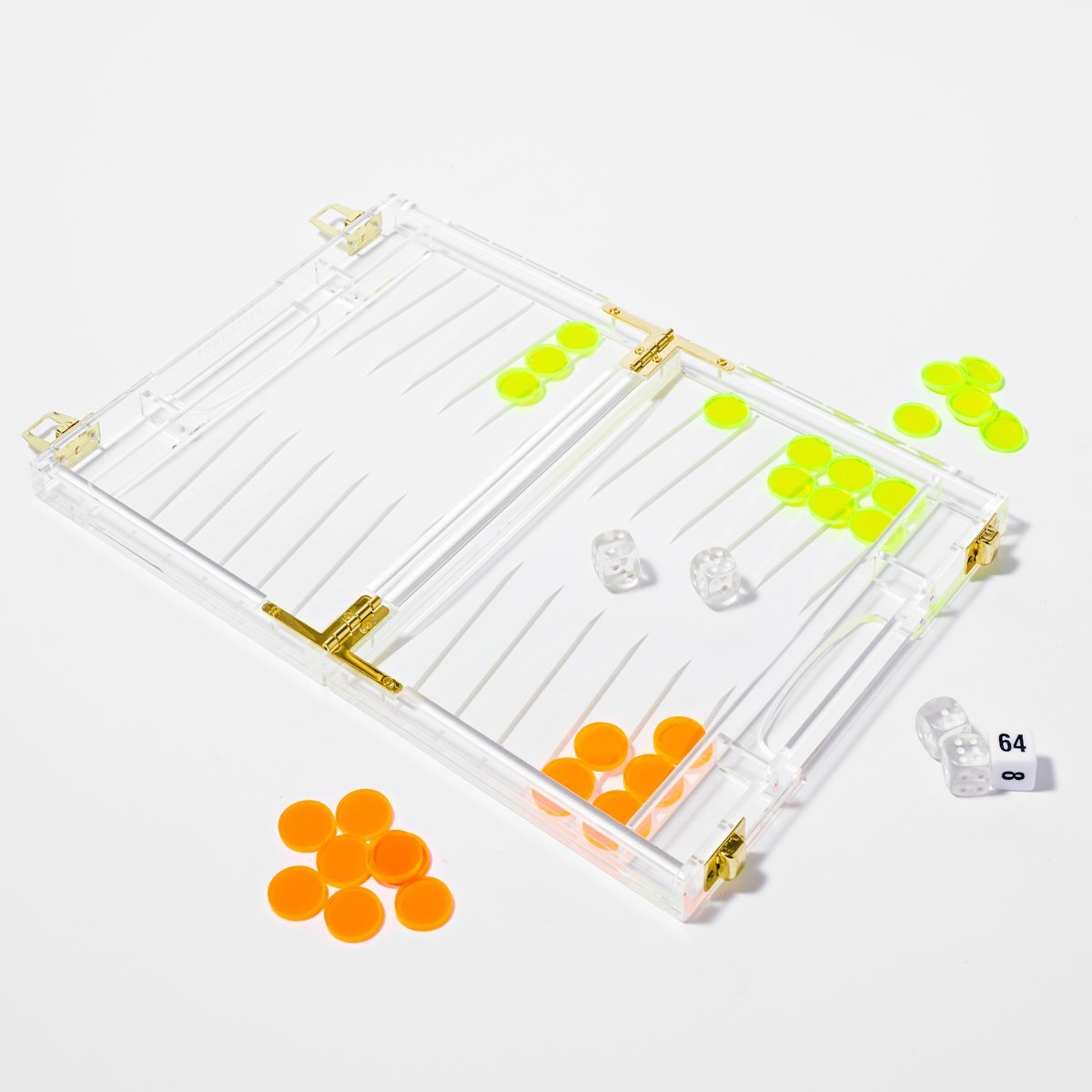 Sunnylife | Mini Lucite Backgammon  | Limited Edition Neon