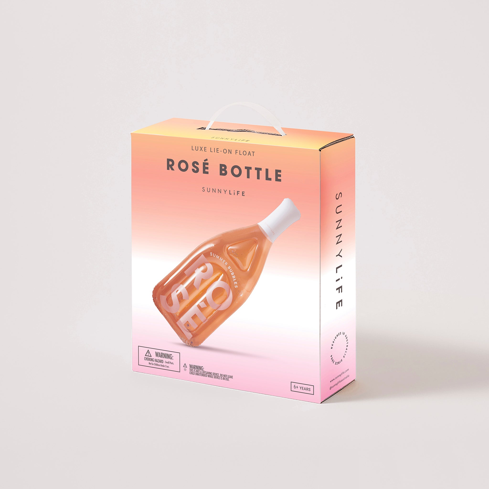 Flotteur allongé de luxe | Bouteille Rose