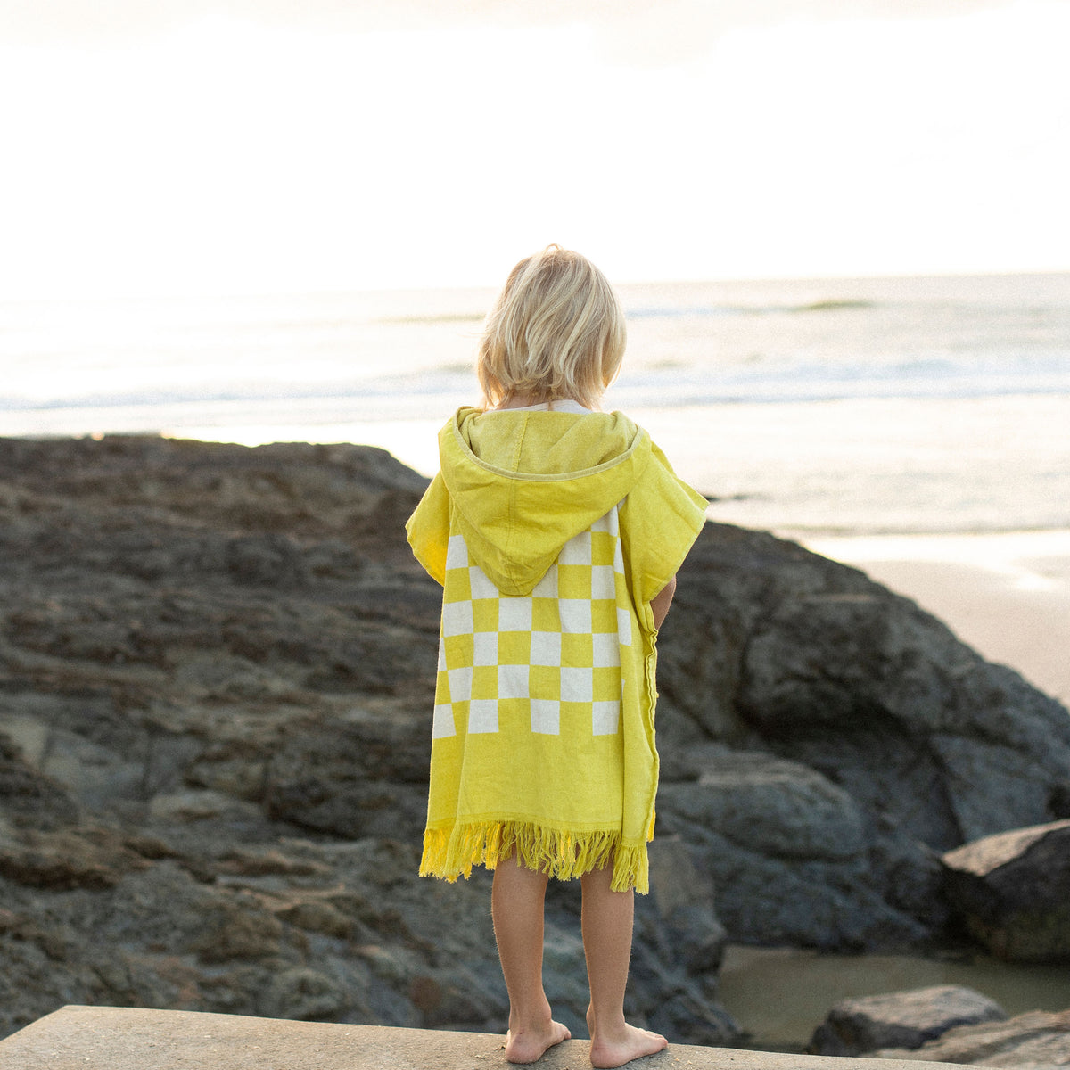 Beach Games Hooded Towel | Checkerboard
