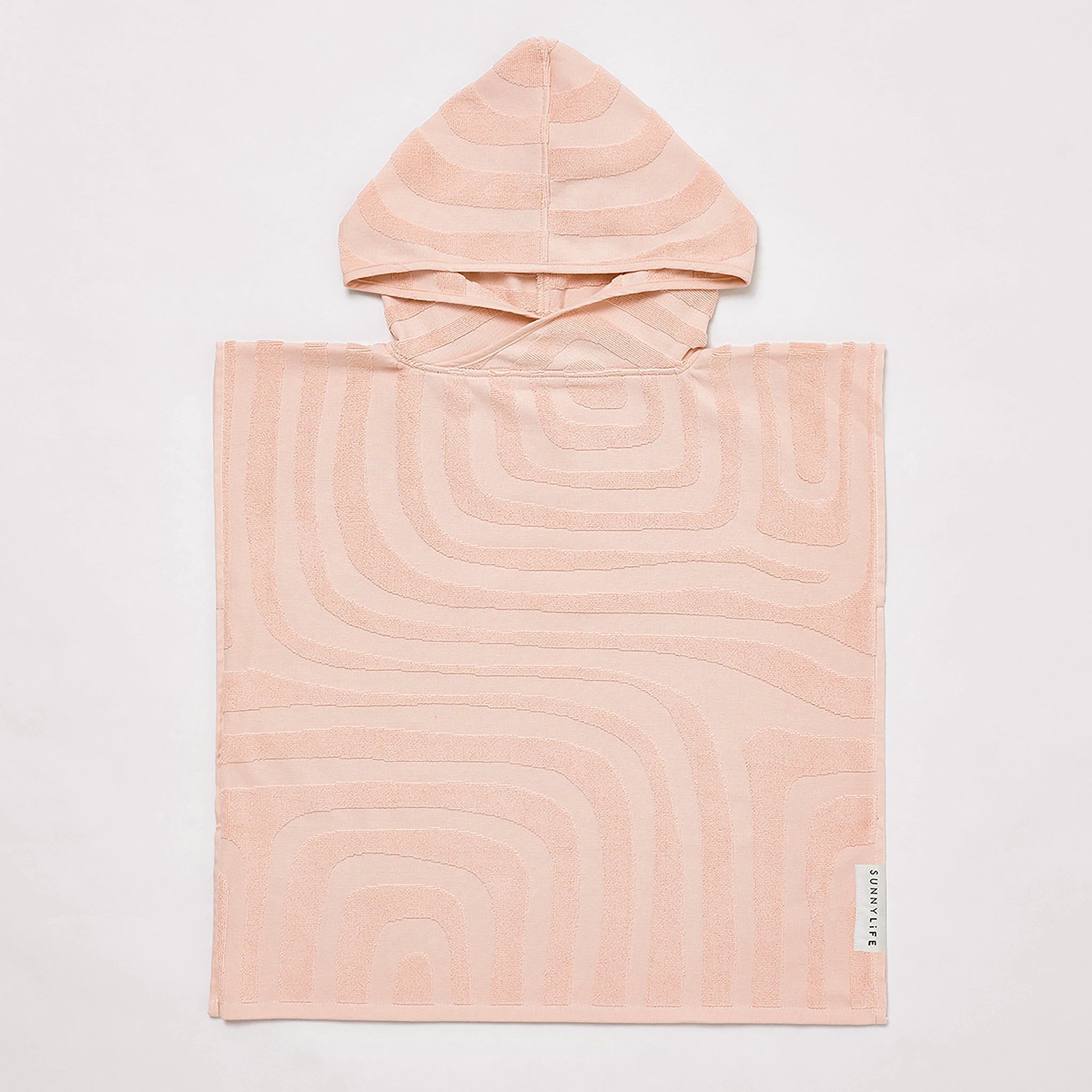 SUNNYLiFE | Terry Beach Hooded Towel 6-9 | Surf- Ice Pink