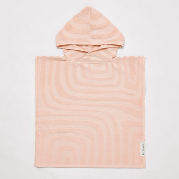 SUNNYLiFE | Terry Beach Hooded Towel 6-9 | Surf- Ice Pink