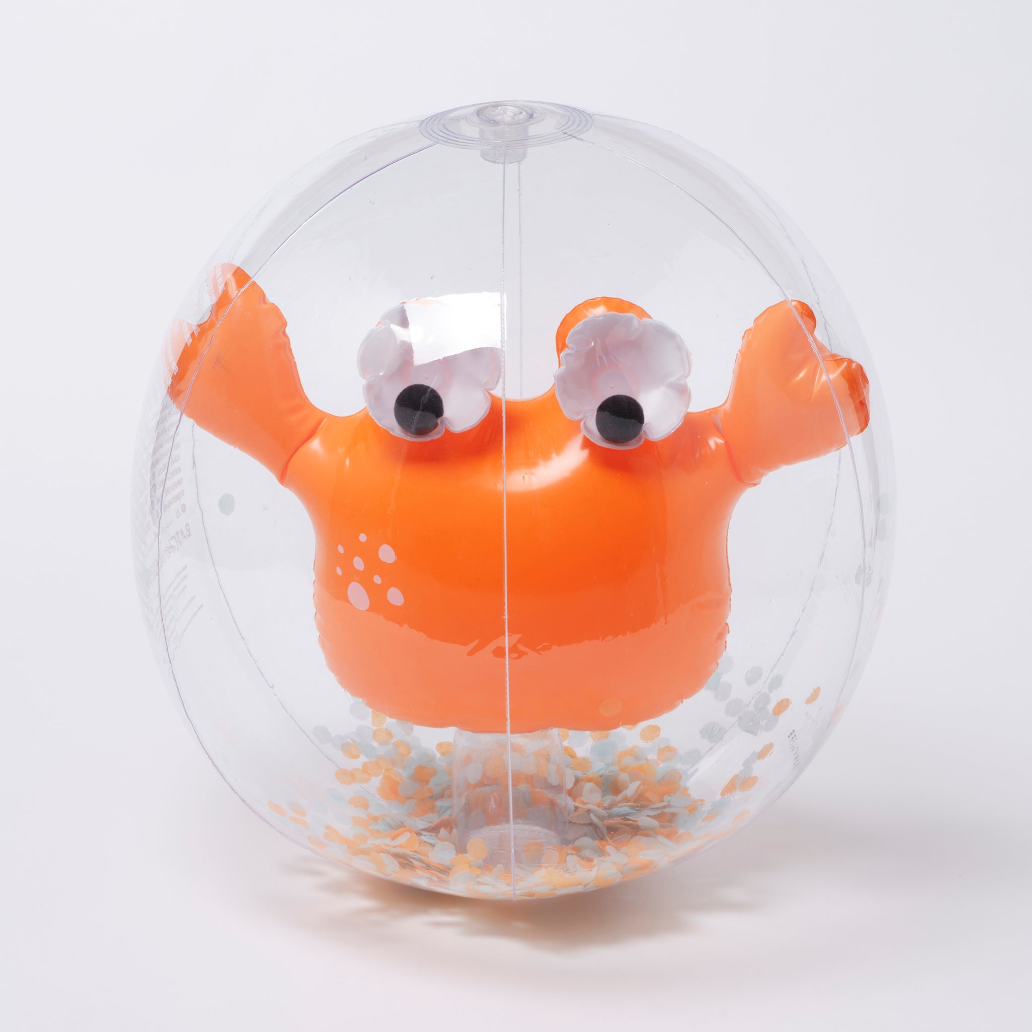 SUNNYLiFE |3D Inflatable Beach Ball | Sonny the Sea Creature Neon Orange