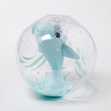 SUNNYLiFE |3D Inflatable Beach Ball | Shark Tribe Khaki