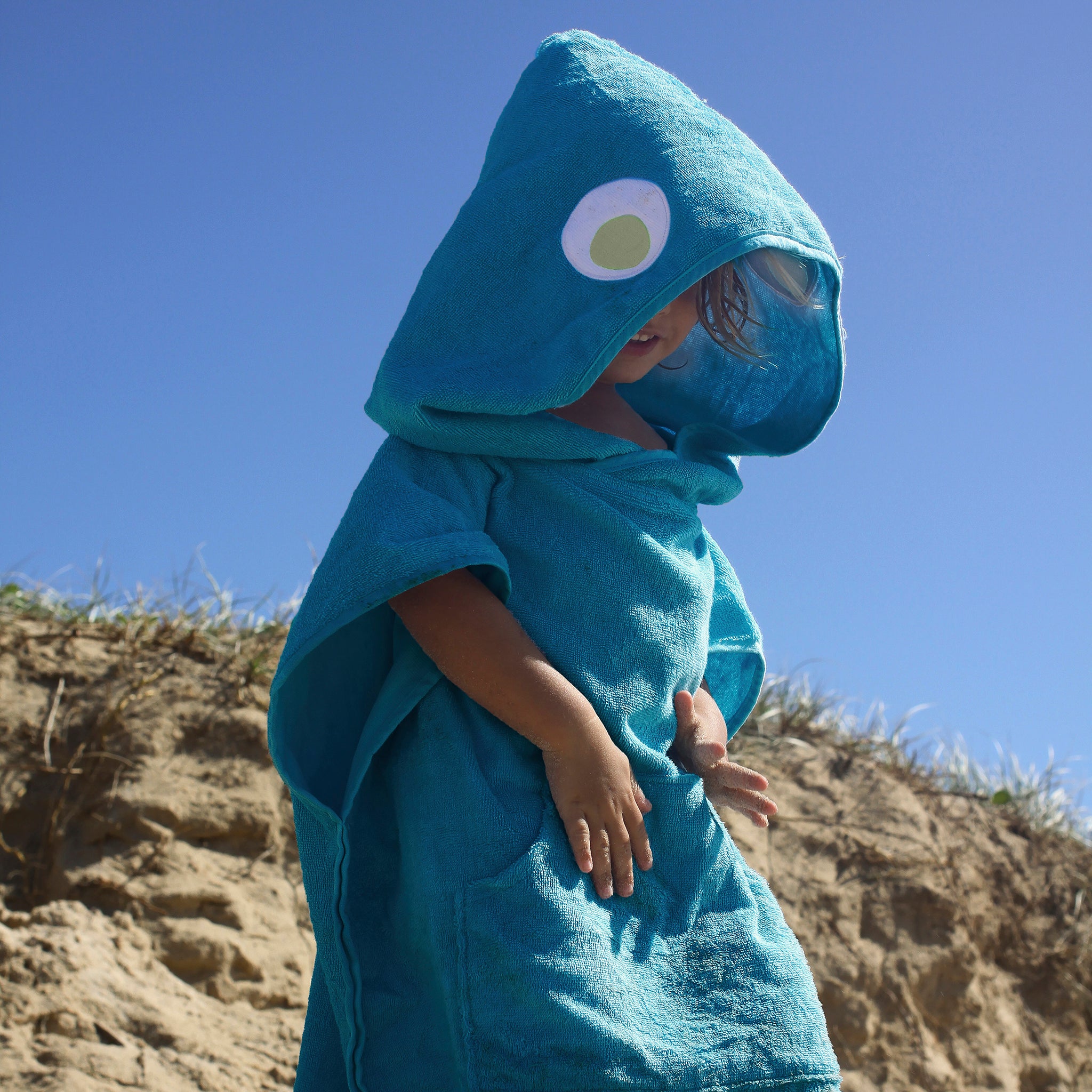 Beach Hooded Towel | Shark Tribe Deep Blue