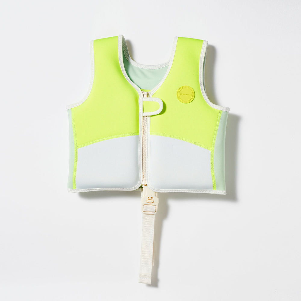 SUNNYLiFE |Swim Vest 1-2 EU | Shark Tribe Blue Neon Citrus