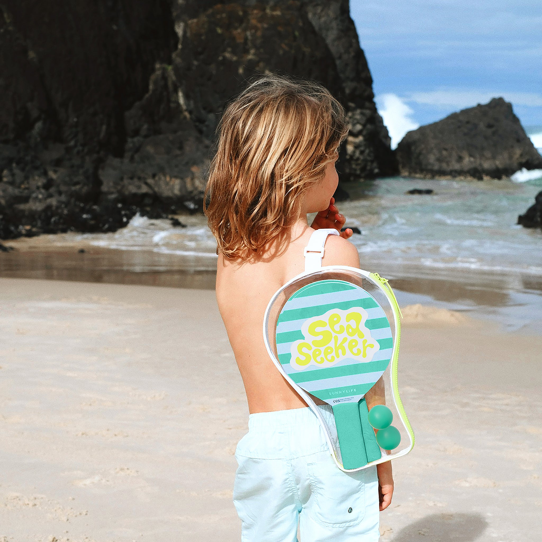 Raquettes de plage pour enfants | Teinture par trempage Sea Seeker