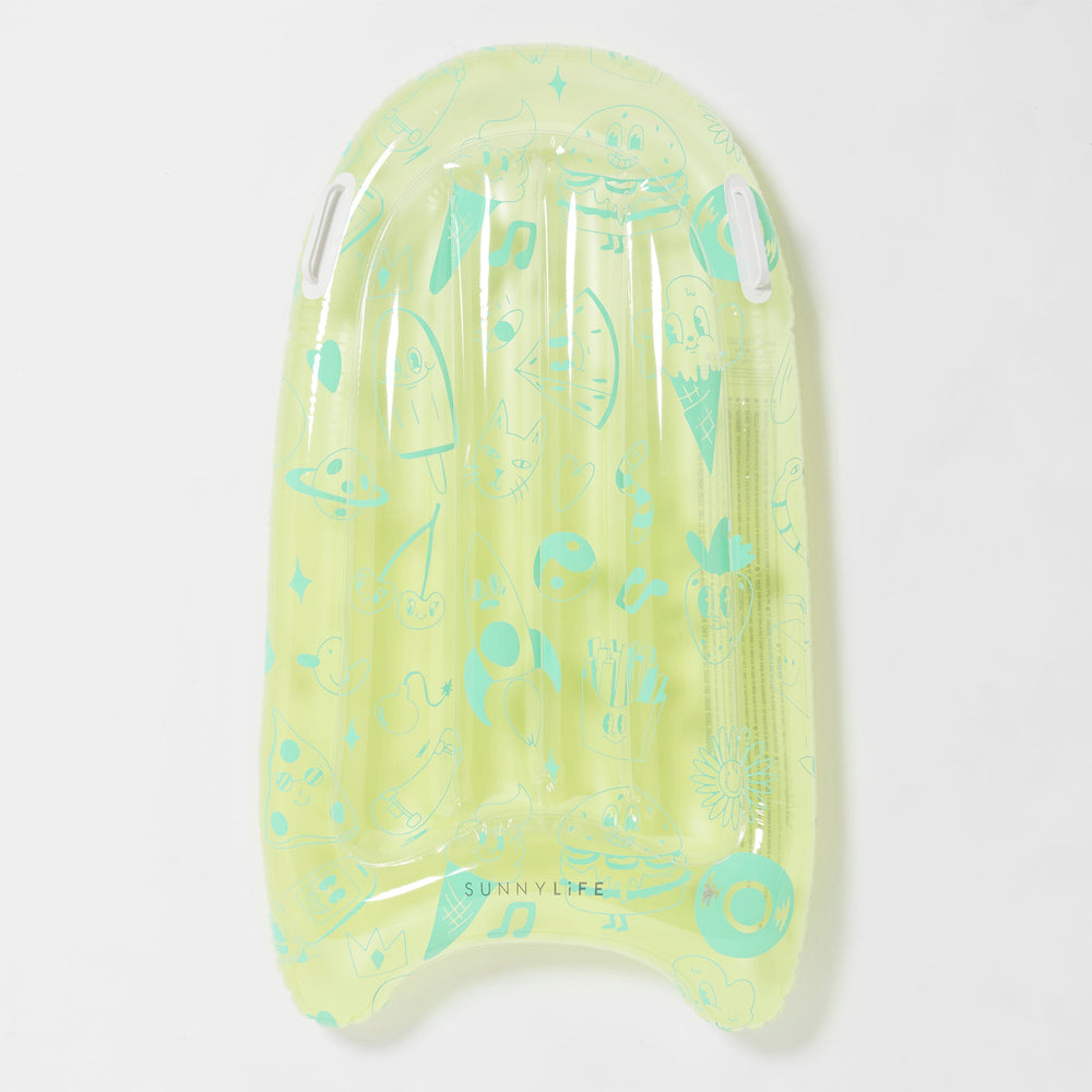 Inflatable Body Board | The Sea Kids Blue-Lime