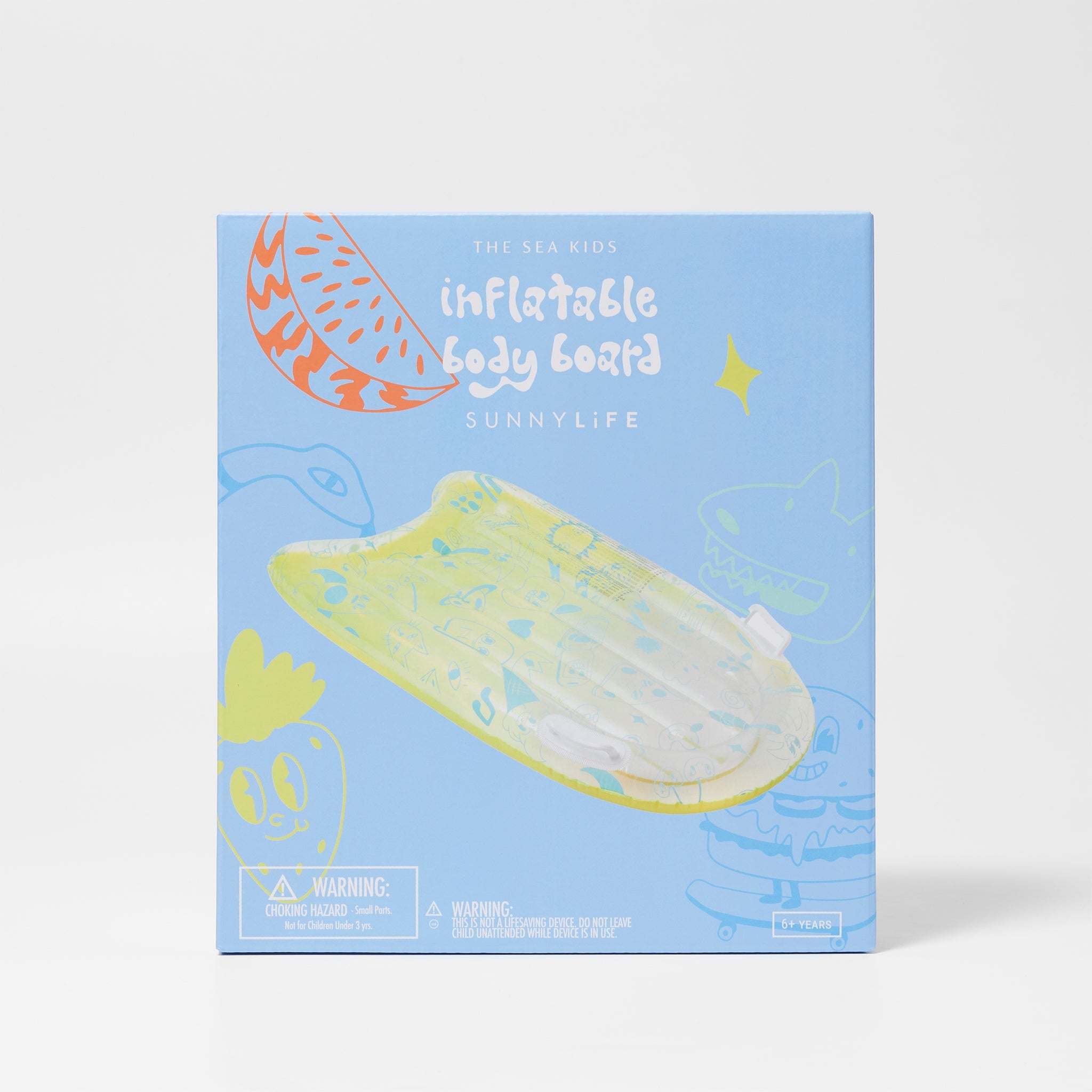 Inflatable Body Board | The Sea Kids Blue-Lime
