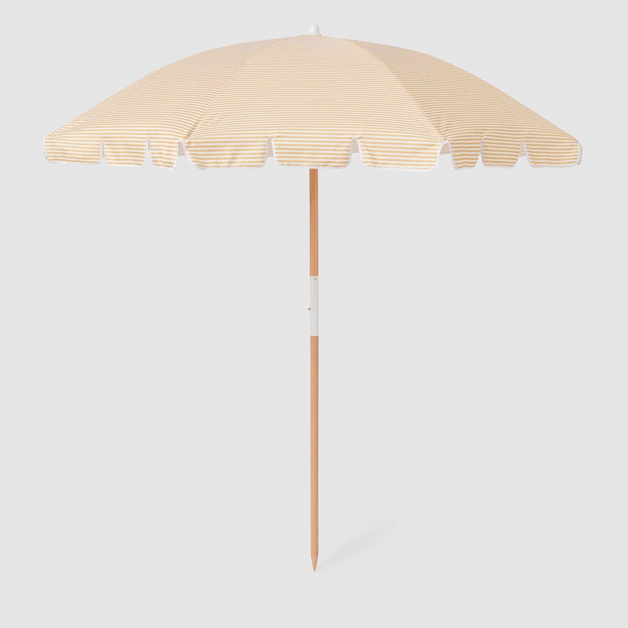 Beach Umbrella | Mango Bay Golden Mustard Stripe