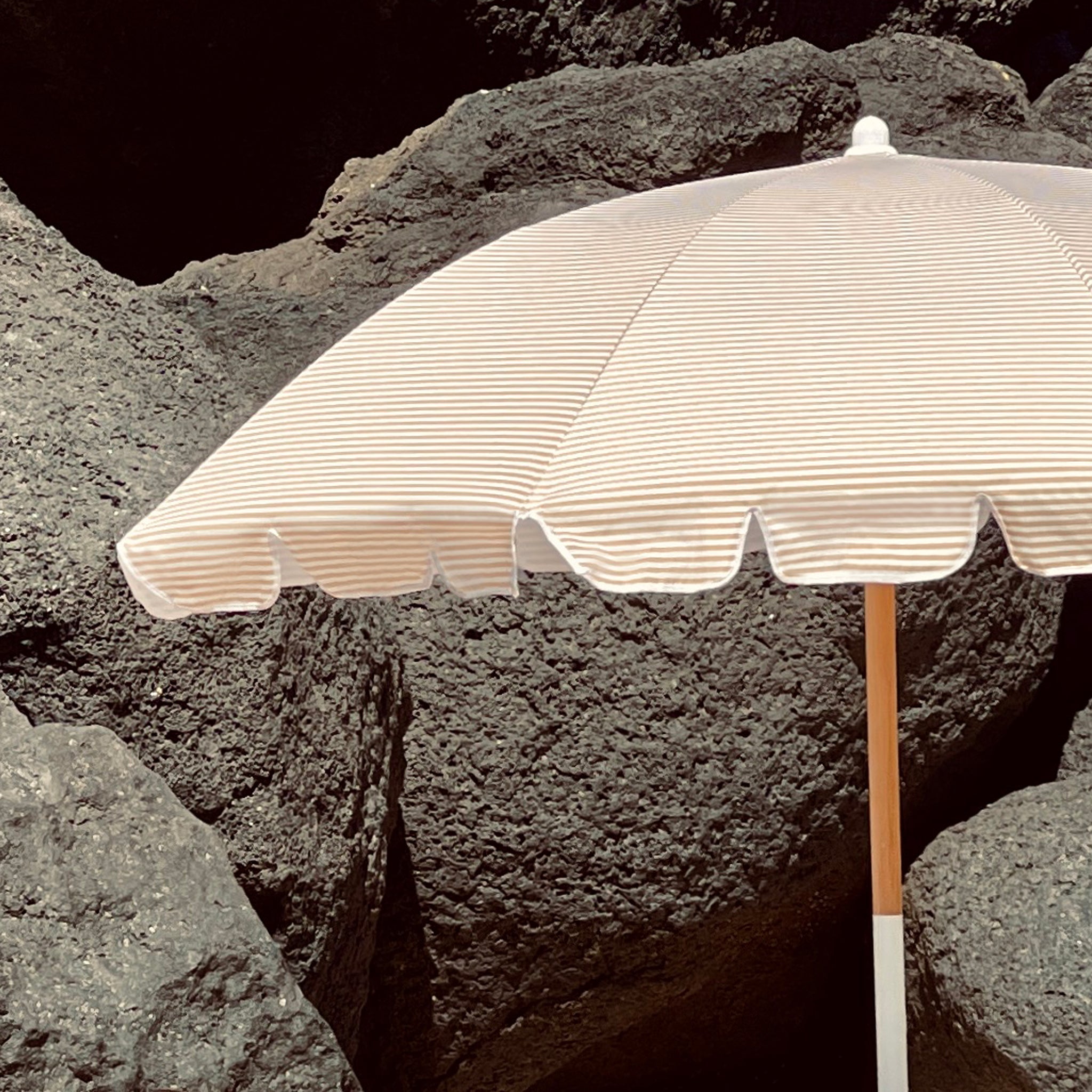 Sonnenschirm | Mango Bay Golden Mustard Stripe