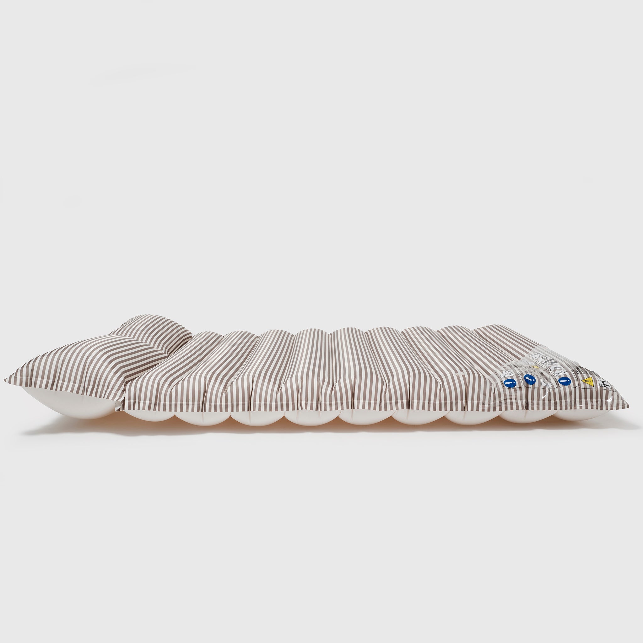 Luxe Twin Vintage Lie-On Float | The Vacay Stone Stripe