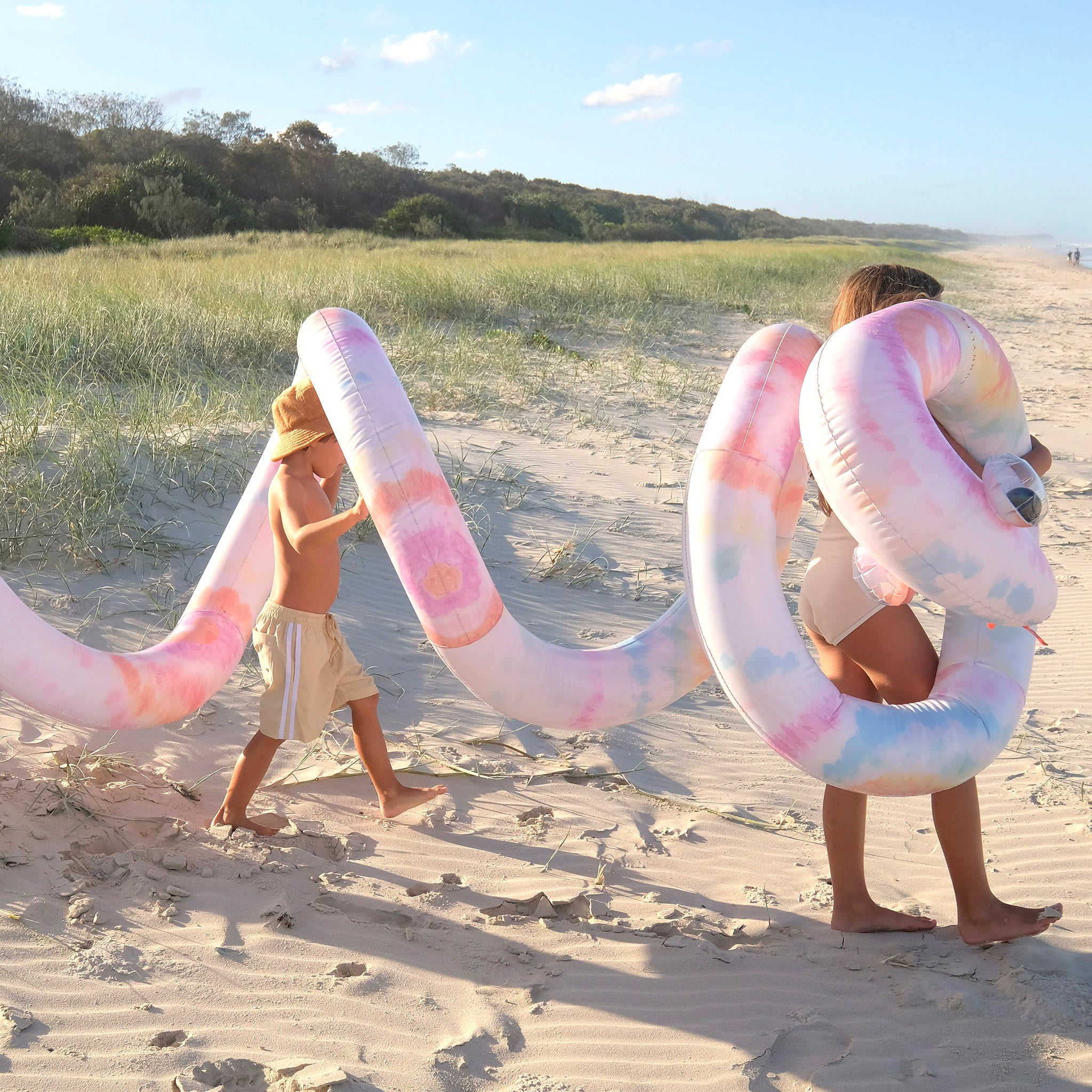 Giant Inflatable Noodle Snake | Tie Dye Multi