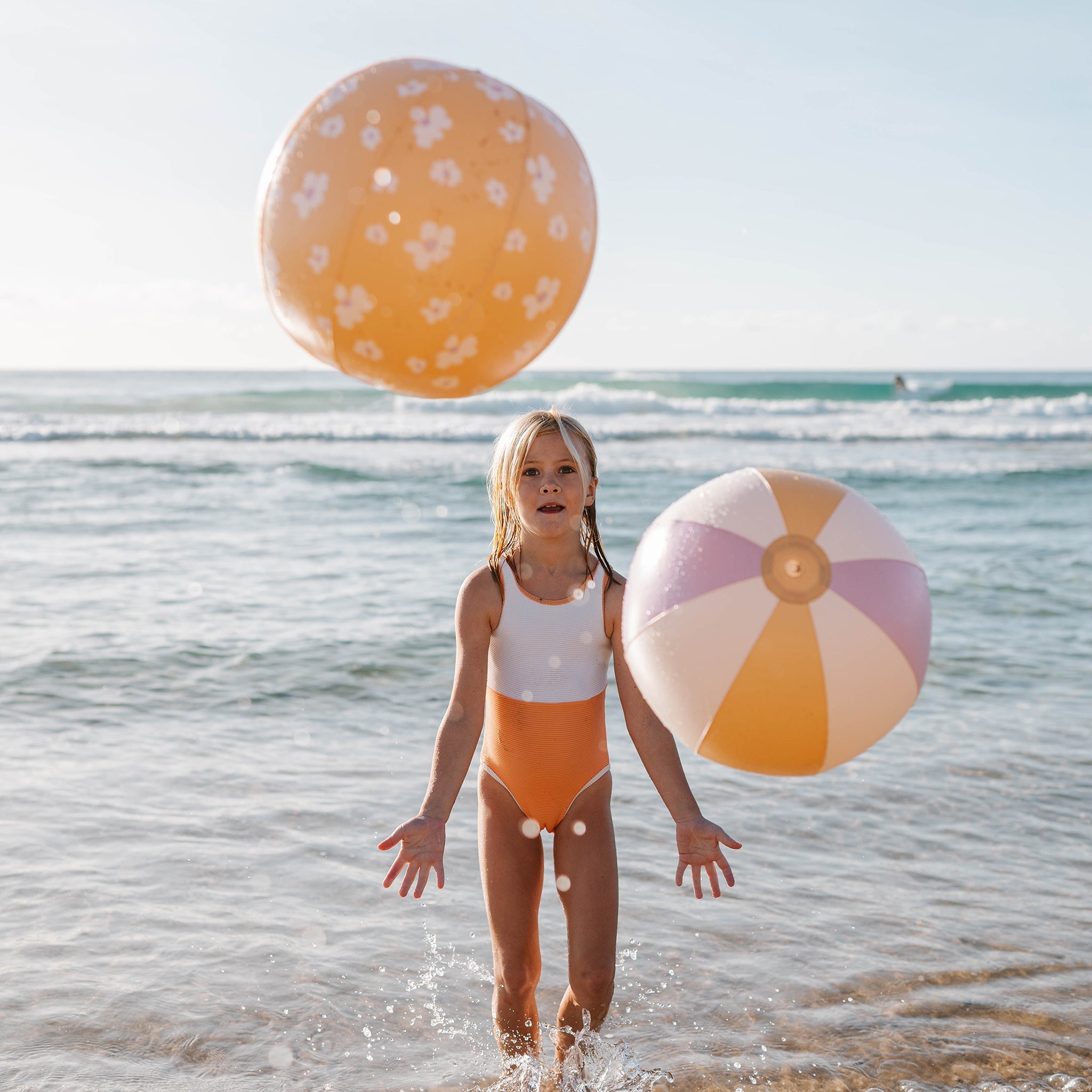 Inflatable Beach Ball Set of 2 | Princess Swan Multi