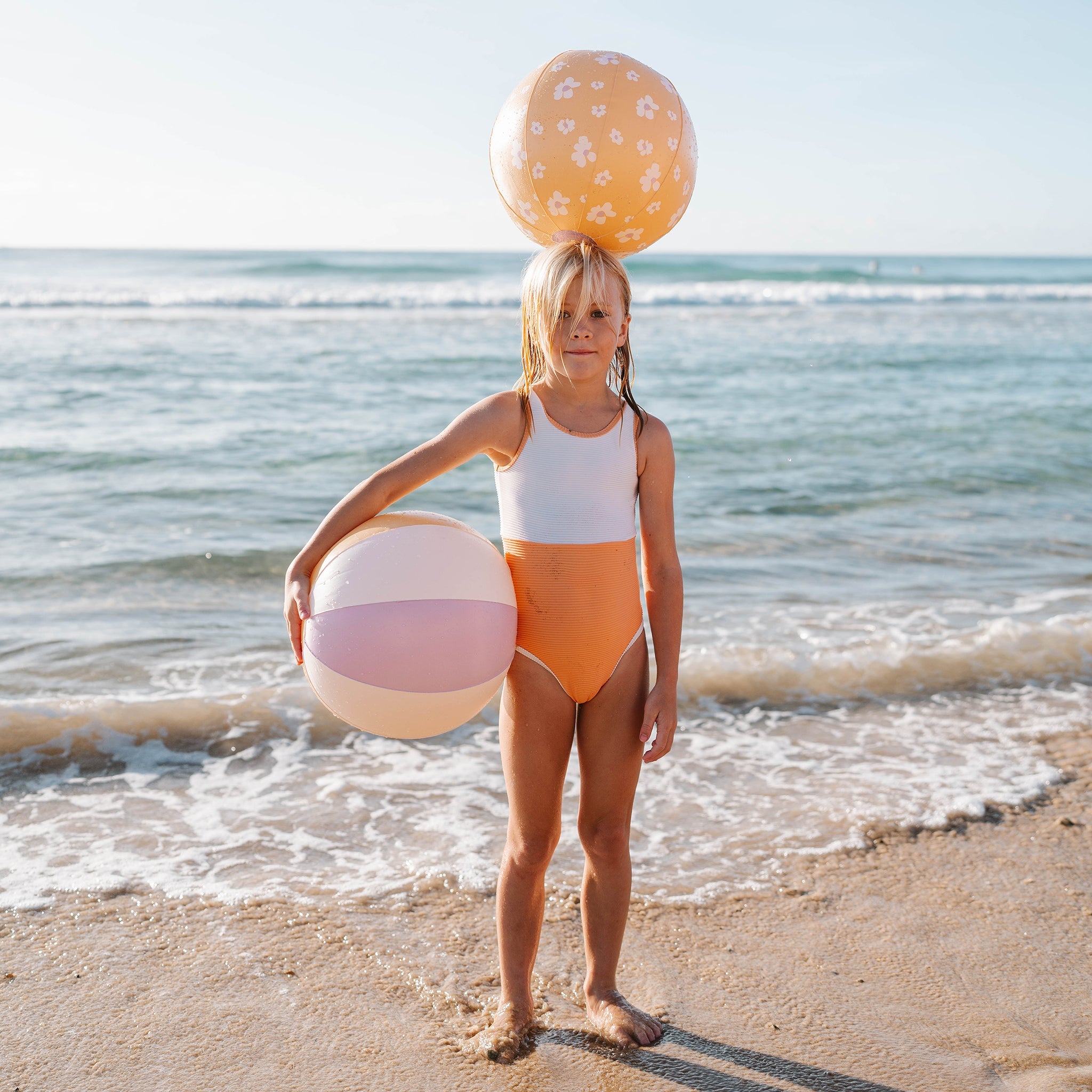 Inflatable Beach Ball Set of 2 | Princess Swan Multi
