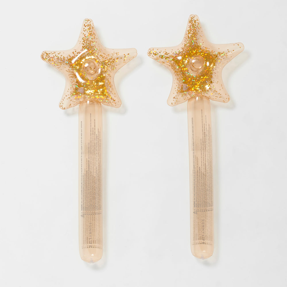 Kids Inflatable Star Wand | Princess Swan Gold