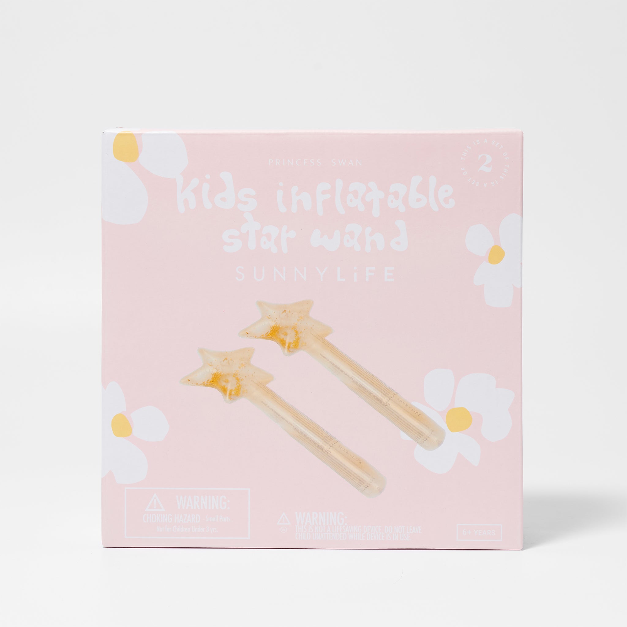 Kids Inflatable Star Wand | Princess Swan Gold